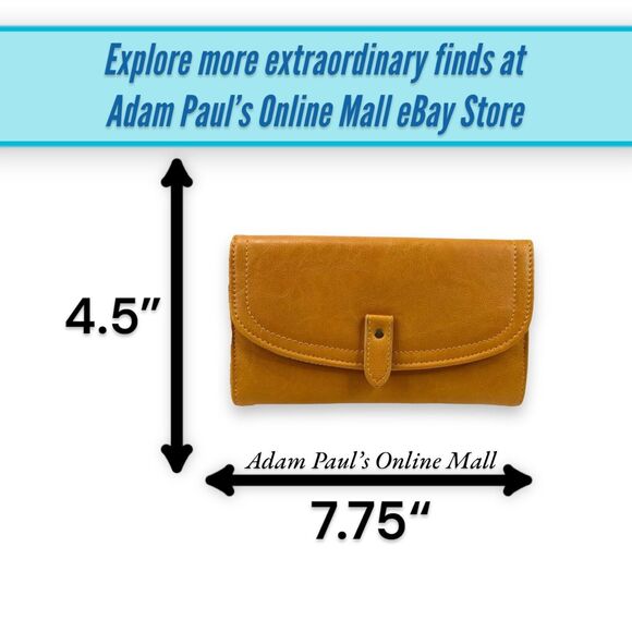 Isabella Wristlet Cell Phone Wallet Compact Purse Yellow Dust Vegan Leather NWT - Picture 3 of 14